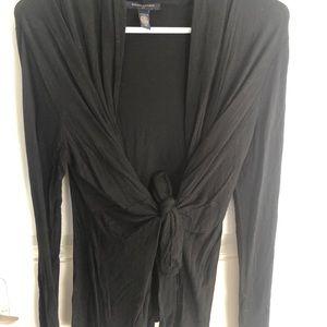 Black J Crew tie waist cardigan